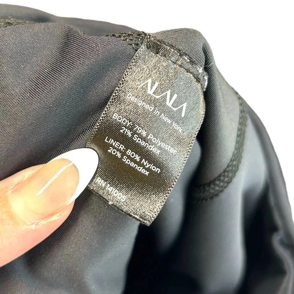 Alala Blocked Ankle Running Tights/Leggings Metallic Silver‎ Black Size XS - Picture 8 of 9